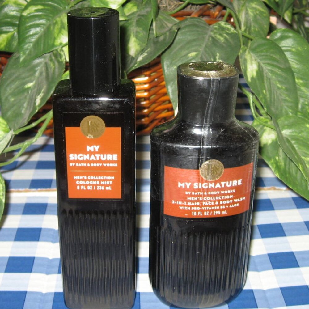 BBW Mens My Signature Cologne 3 In 1 Hair Face & Body Wash Lot of 2 New